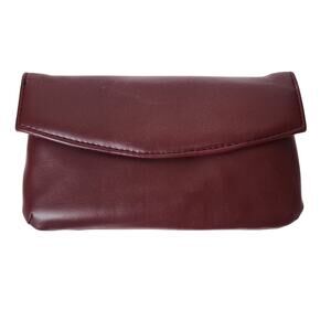 Vintage Womens Prince Gardner Burgundy Wallet Retro Checkbook Card Holder Faux